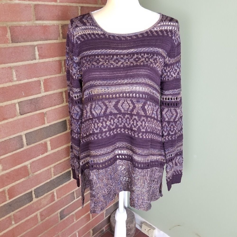 Vintage America Blues , Purple Long Sleeve SZM NWT